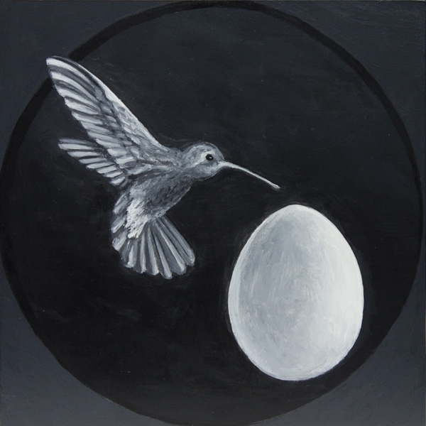 Egg with Hummingbird